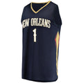 NO.Pelicans #1 Zion Williamson Fanatics Branded  Fast Break Replica Player Jersey Icon Edition Navy Stitched American Basketball Jersey