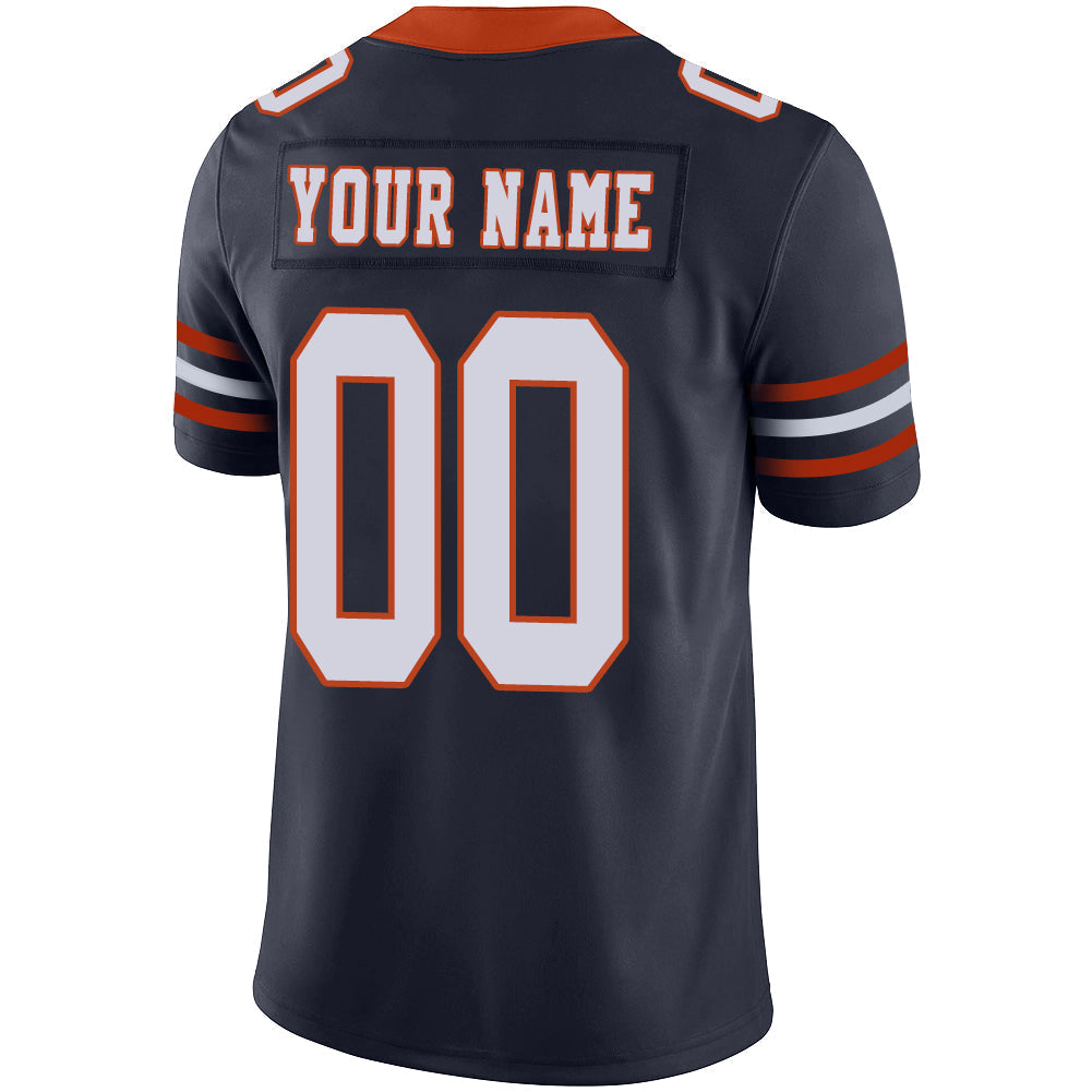 Custom C.Bear Stitched American Personalize Birthday Gifts Navy Jersey Football Jerseys