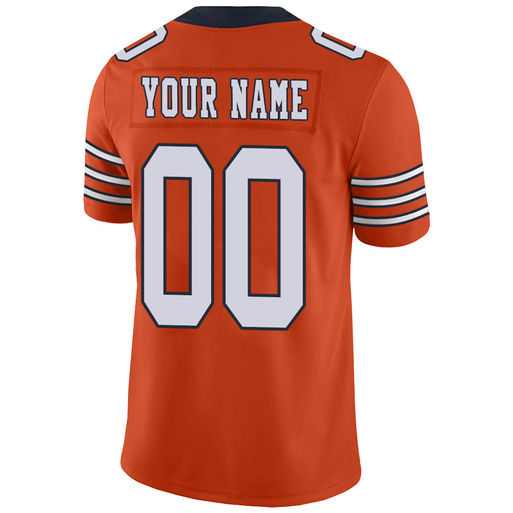 Custom C.Bear Stitched American Football Jerseys Personalize Birthday Gifts Orange Jersey