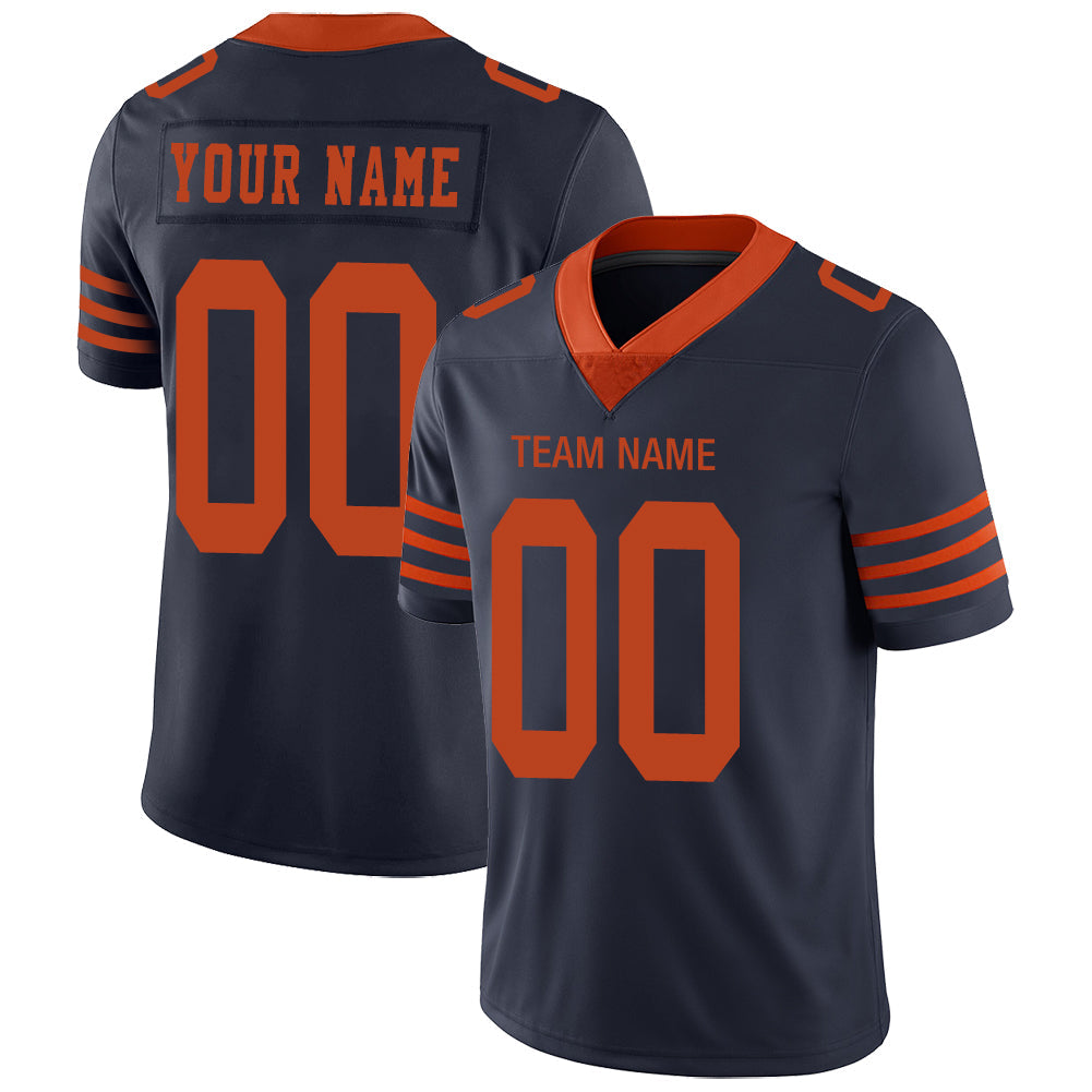 Custom C.Bear Stitched American Football Jerseys Personalize Birthday Gifts Navy Jersey
