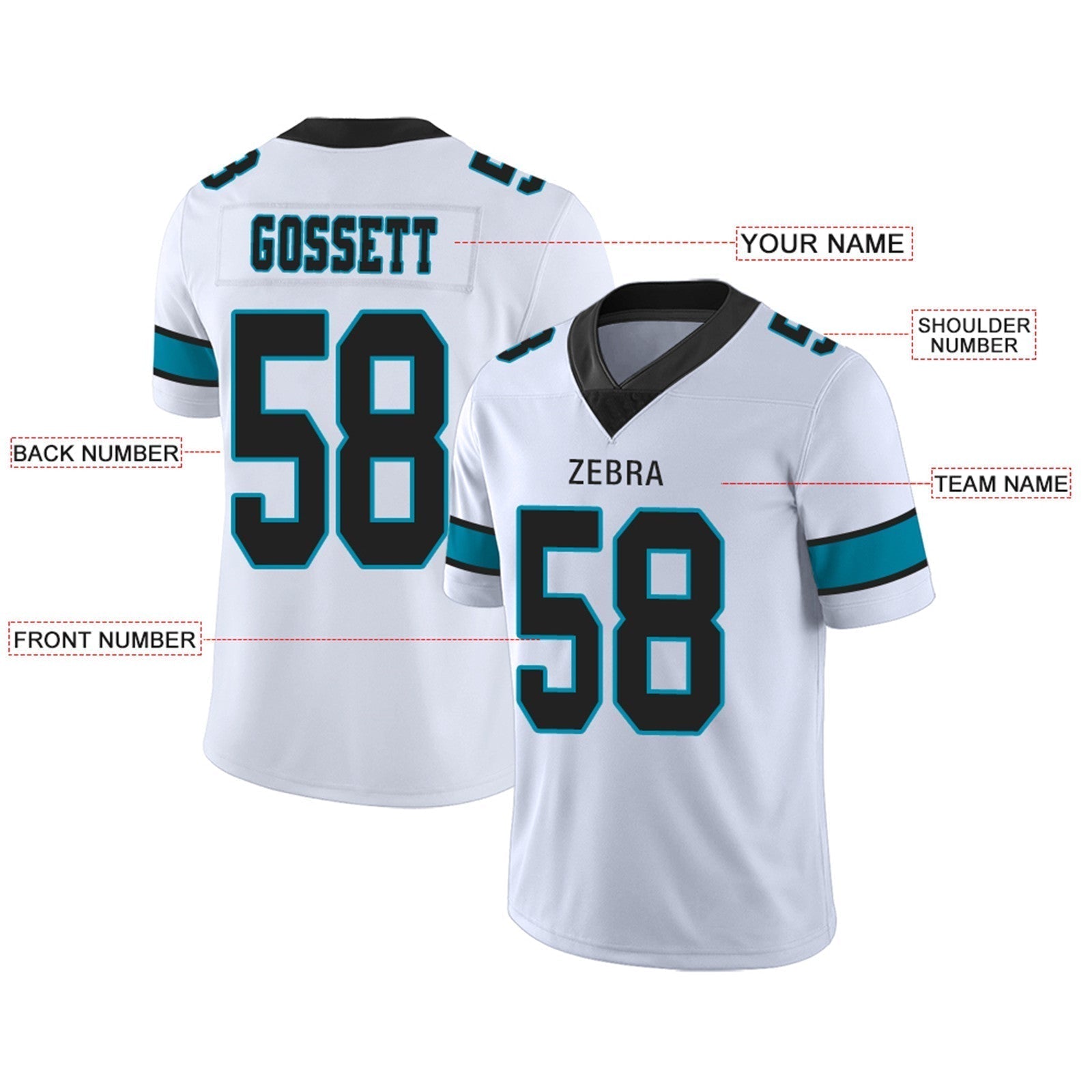 Custom C.Panthers Football Jerseys Team Player or Personalized Design Your Own Name for Men's Women's Youth Jerseys Blue