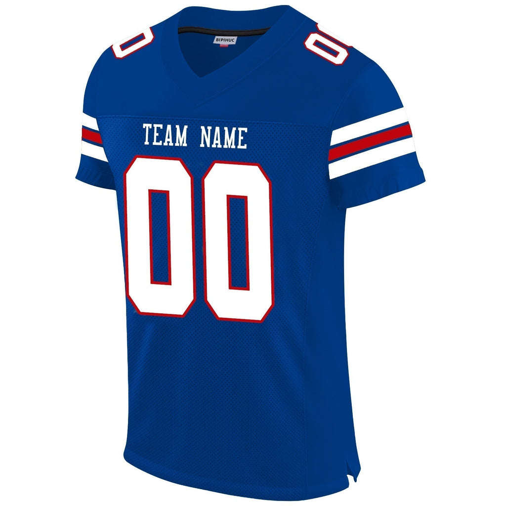 Custom B.Bills Football Jerseys Personalize Sports Shirt Design Royal Stitched Name And Number Christmas Birthday Gift
