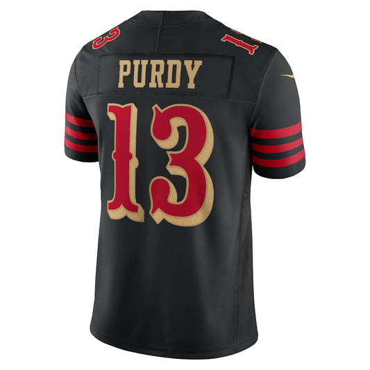 SF.49ers #13 Brock Purdy Black 2025 Rivalries Collection Limited Jersey