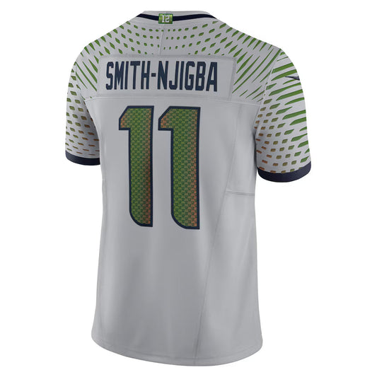 S.Seahawks #11 Jaxon Smith-Njigba Throwback Wolf Gray 2025 Rivalries Collection Limited Stitched American Football Jerseys