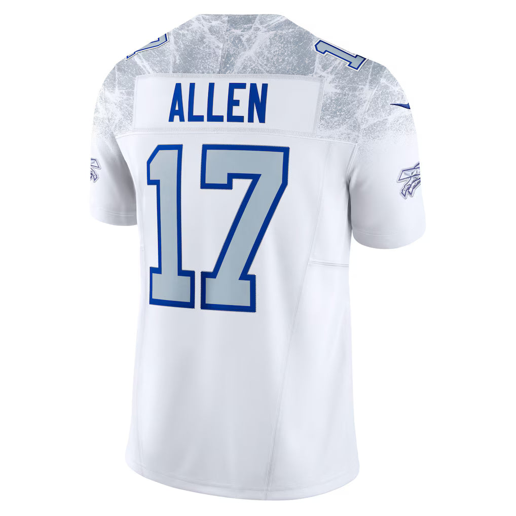 B.Bills #17 Josh Allen White 2025 Rivalries Collection Limited Jersey