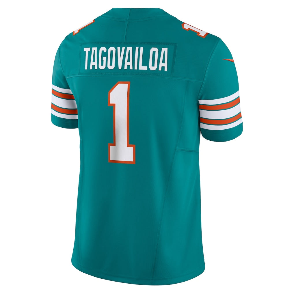 M.Dolphins #1 Tua Tagovailoa Aqua Vapor F.U.S.E. Limited Jersey